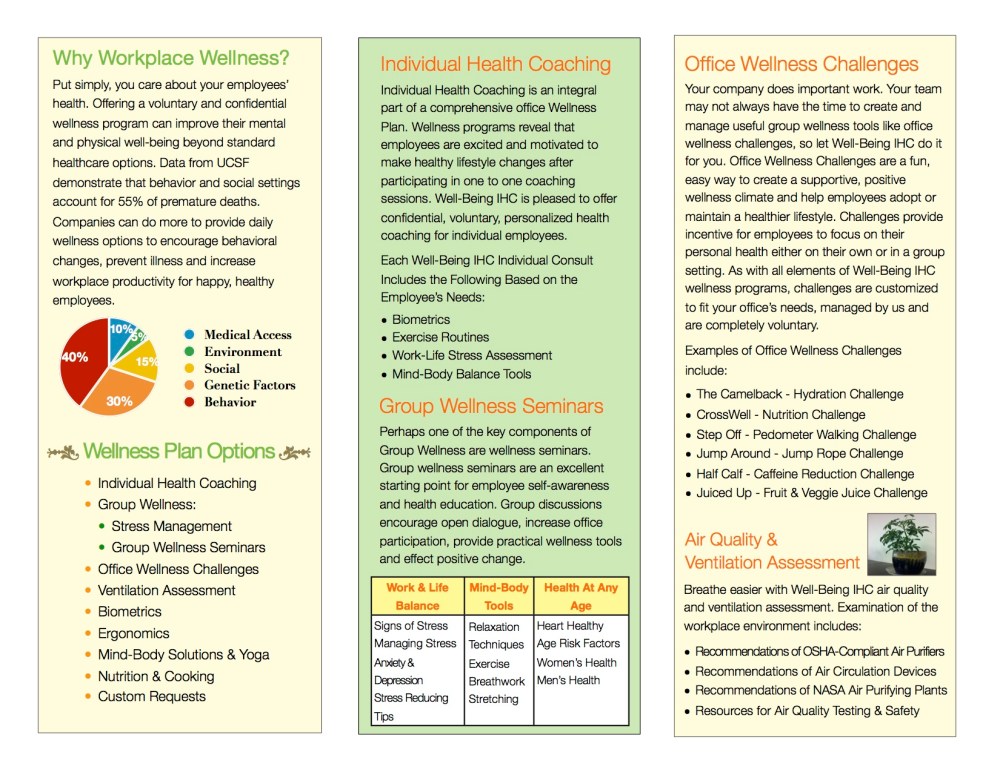 Corporate Wellness Brochure 