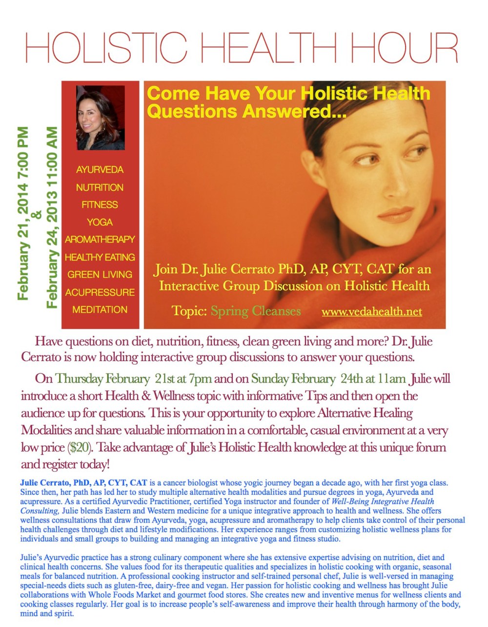 Holistic Health Hour Feb 2013 Photo